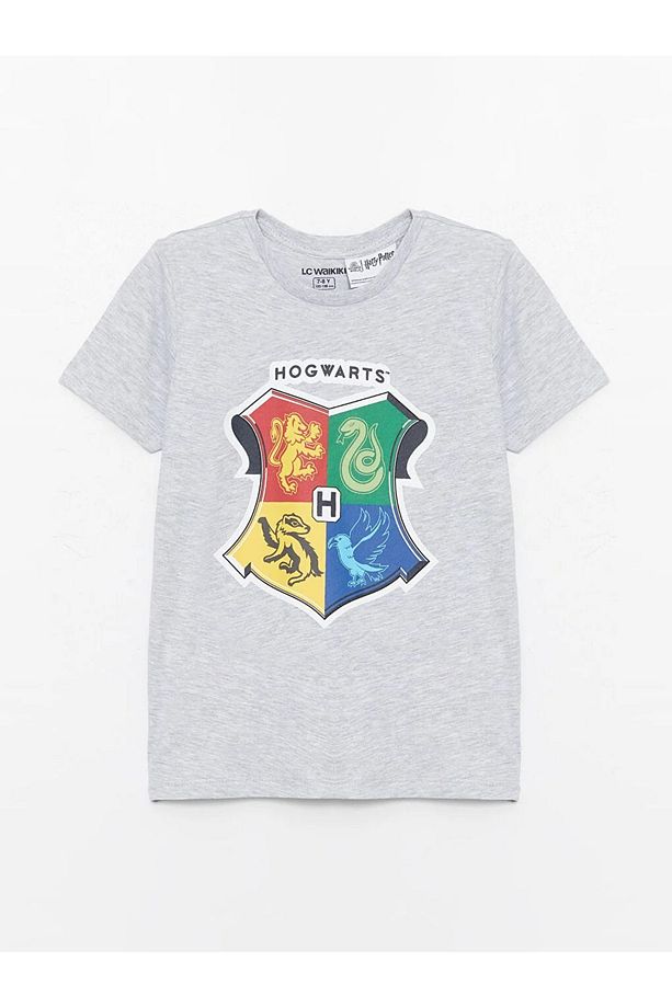 LCW Kids Bisiklet Yaka Harry Potter Baskılı Kısa Kollu Erkek Çocuk Şortlu Pijama Takımı - 2