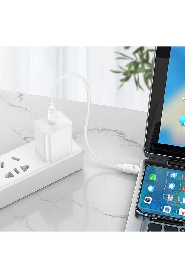 X96 60W Type-C to Type-C Hızlı Şarj Ve Data Kablosu 25cm BEYAZ - 2