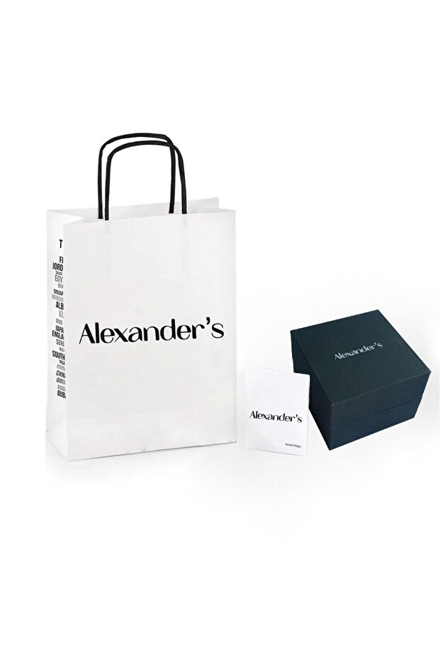 Men's Watch with Tilted Bands - 5