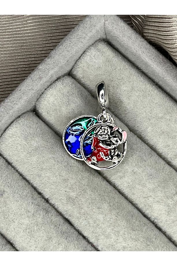 Stitch and lilo charm < gümüş kaplama - 1