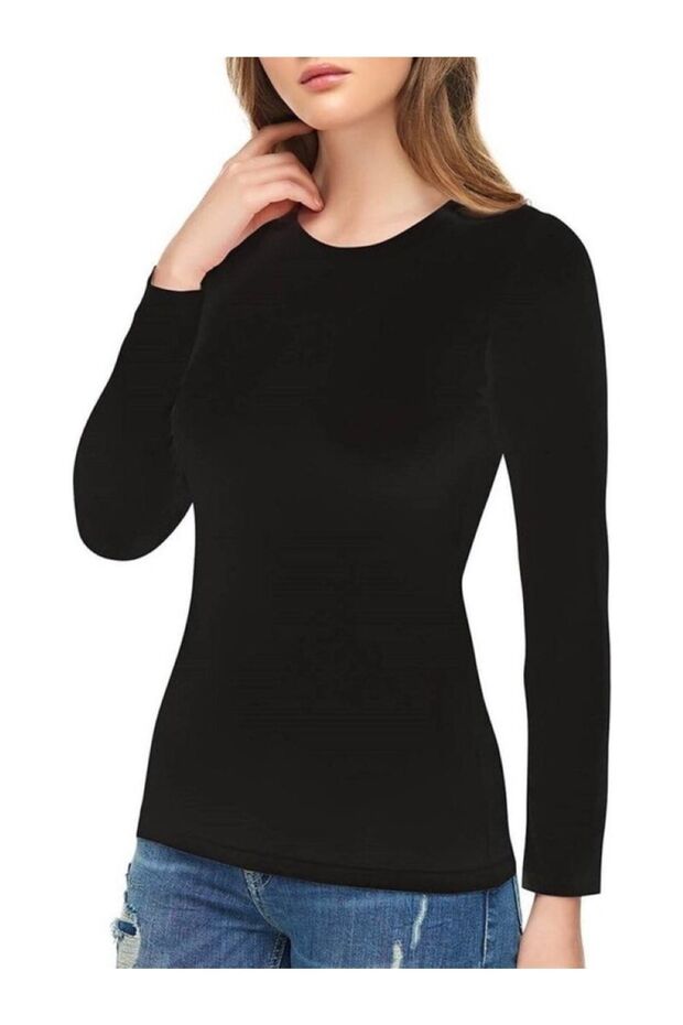 Mulvxsms Smss02 Elastan Uzun Sleeve Women Bady 2203 الكود/اللون: أسود (Mulvix)