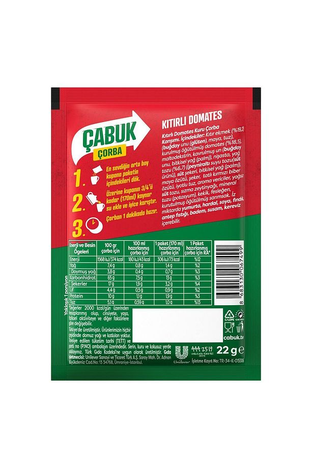 Kıtırlı Domates Çabuk Çorba 22 gr X 24 Adet - 7
