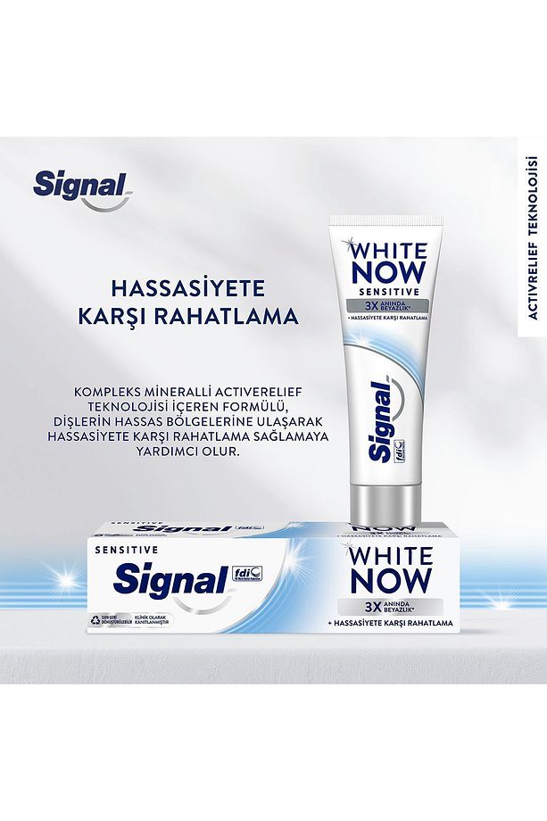 White Now Diş Macunu Sensitive Hassasiyete Karşı Rahatlama 75 ml X5 - 4