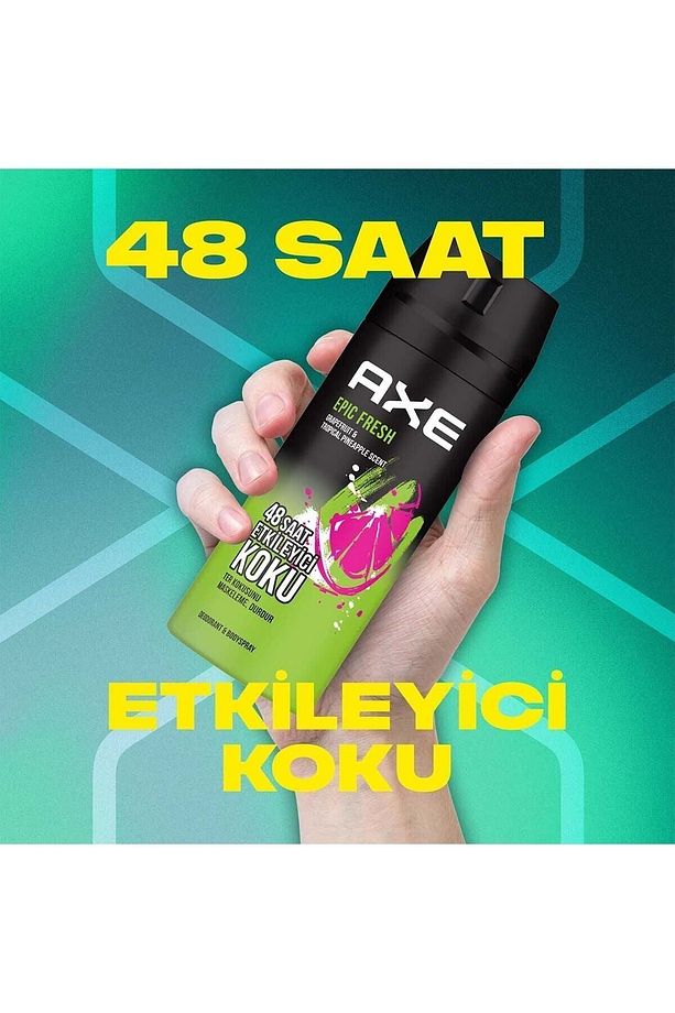 Erkek Sprey Deodorant Epic Fresh 48 Saat Etkileyici Koku 150 Ml X3 + Clear Men Şampuan 180 Ml - 3