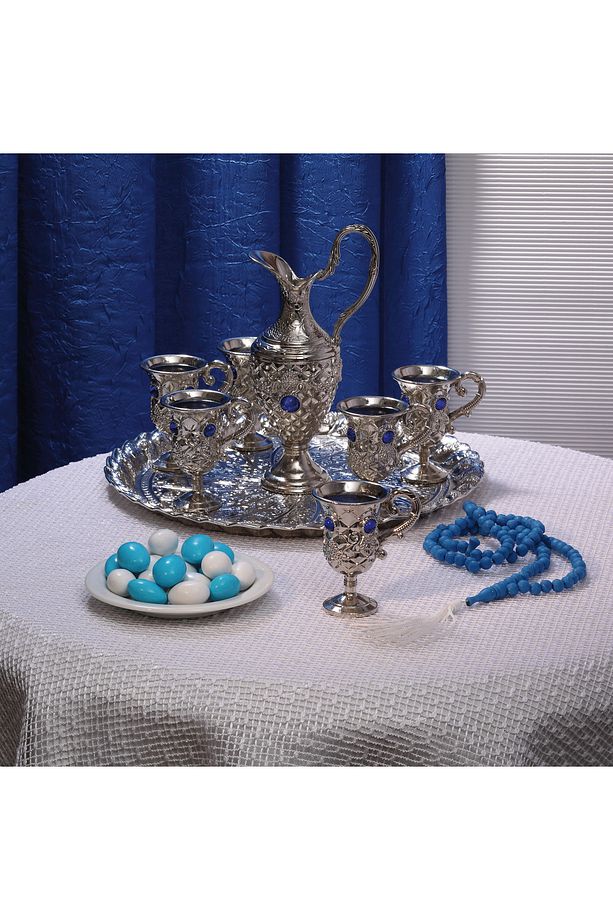 Pramit Zemzem Takımı, 6 Kişilk, Döküm, Gümüş, Hac Umre - 1