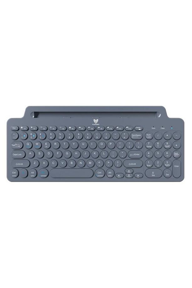 2.4 Ghz Wireless Bluetooth V5.0 Standlı Kablosuz Klavye Gri - 3