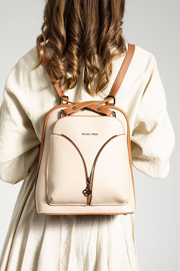 Leather Women's Backpack and Shoulder Bag
