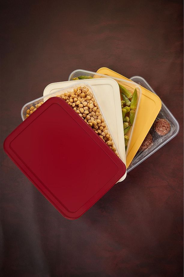 8'li Mix Buzdolabı Organizer Mikrodalga, Buzluk, Difriz Saklama Kabı  4 X 2600 ml - 4 X 1300 ml - 6