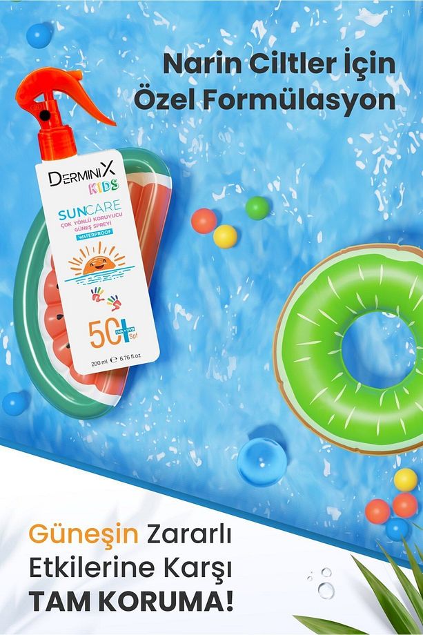 Kids Suya Dayanıklı Çocuk Güneş Kremi SPF50 UVA+UVB 200ml - 4