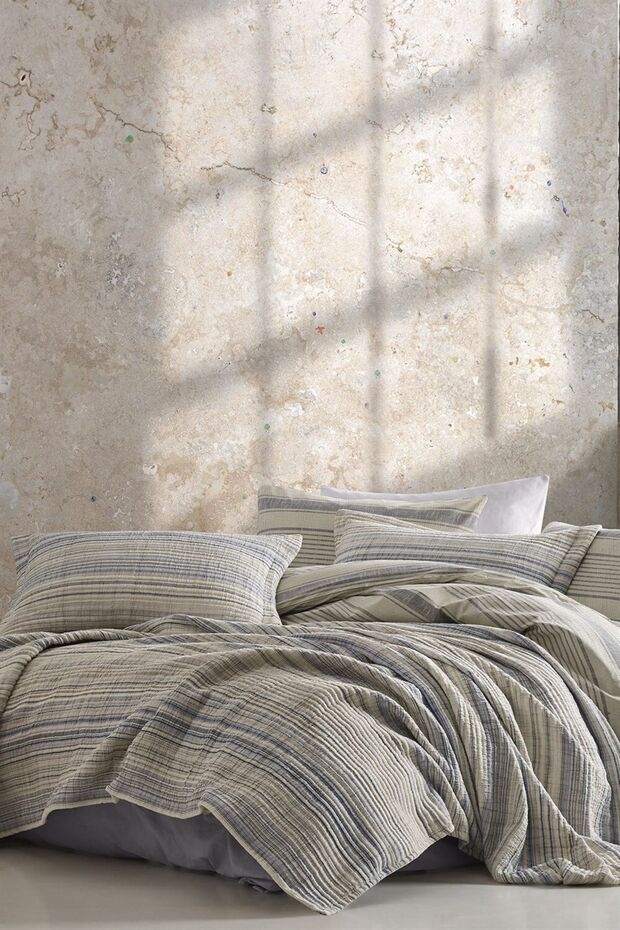 Naturalist Tek Kişilik Yatak Örtülü Nevresim Seti Seti-gri - 1