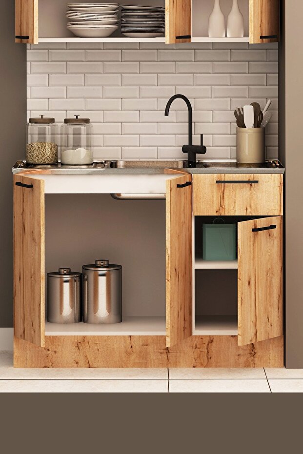 120 Cm Şila Evyeli Mini Mutfak Alt Dolabı - 2