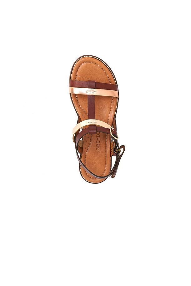 Çocuk Kahverengi Hakiki Deri Sandalet 3y5zs65911 - 3