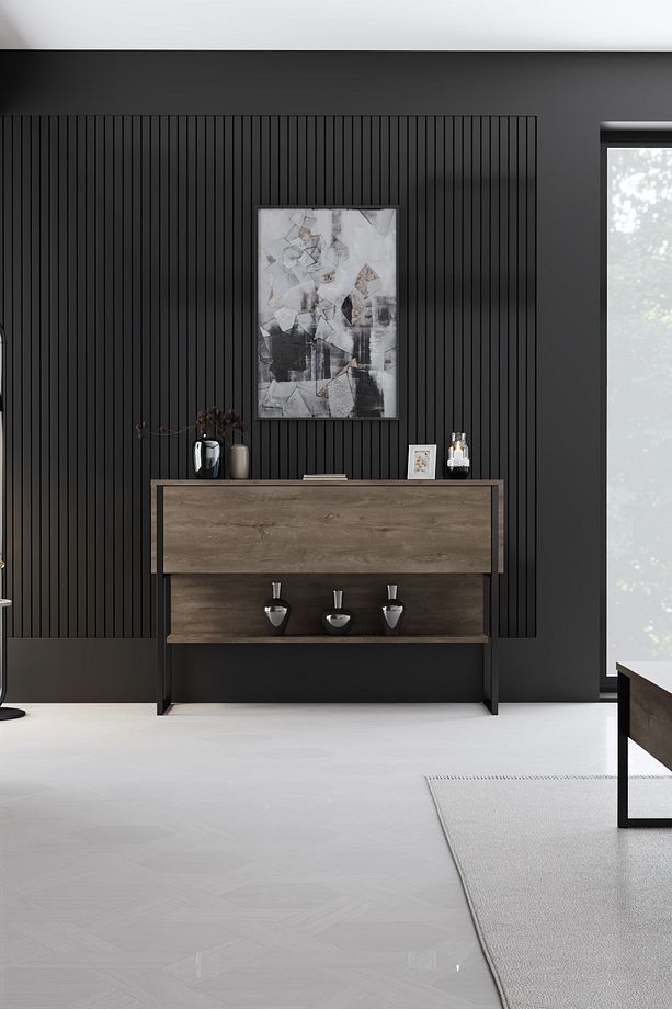 LUXE DRESUAR DEMİR AYAKLI SİYAH CEVİZ - 3
