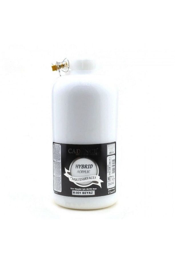 H-001 Cadence Multisurface Hibrit Akrilik Boya 2 Litre (3 KG) - Beyaz H001 - 1