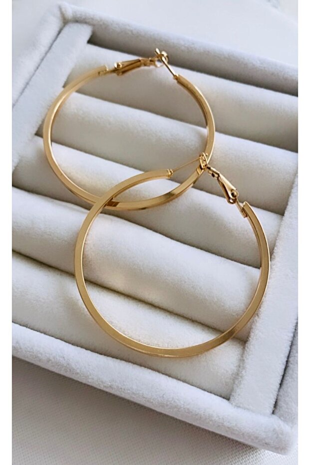 Medium Plain Model Hoop Earrings - 5 cm