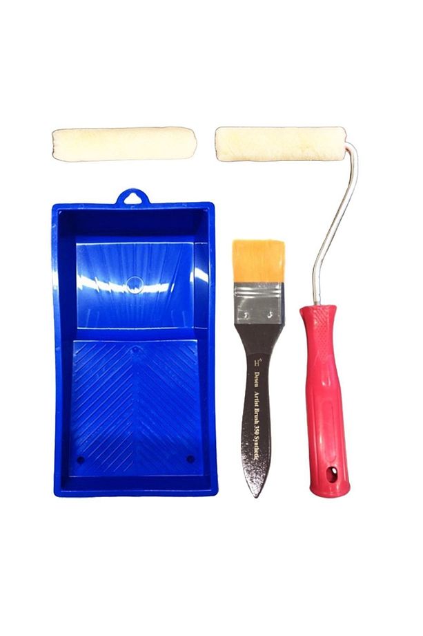 10 cm Kadife rulo set(tava+ipek zemin+2 li rulo set) - 1