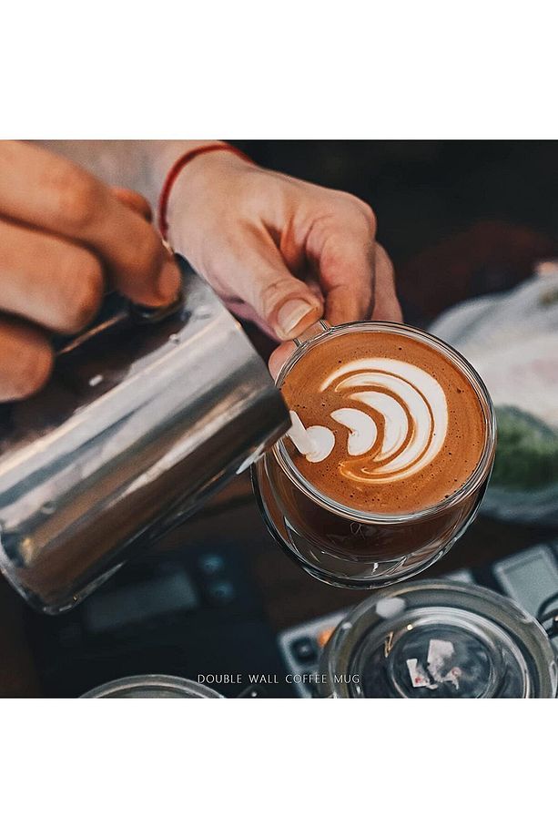 Çift Camlı Kupa Özel Üretim Çift Cidarlı Bardak 250 ml Çay Kahve Meşrubat Isı Geçirmez - 4