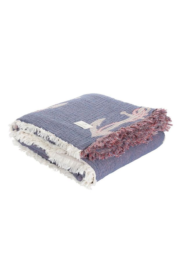 Mylasahome Müslin 4 Katlı Çapa Desenli (JAKARLI) Yatak Örtüsü Çift Kişilik 220x240cm - 3