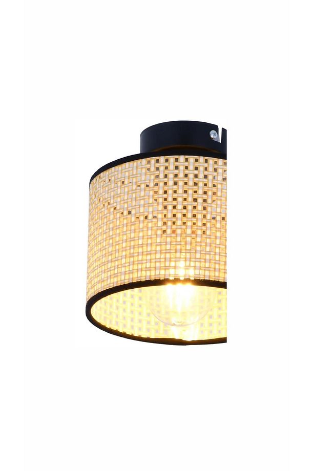 Modern Tavana Sıfır Rattan Iskandinav Doğal Hazeran Tekli Avize Avize - 2