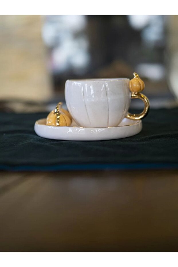 كوب سيراميك مع نموذج على شكل يقطينة عسل - 1