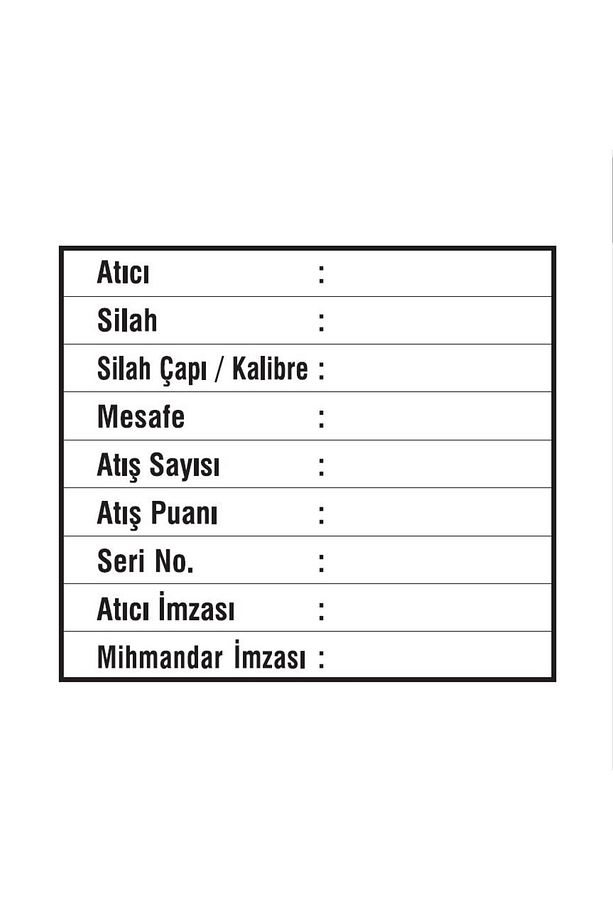 Atış Hedef Kağıdı 50x70  10 adet - 2