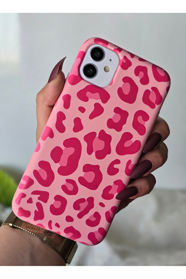 iPhone 11 Compatible Pink Leopard Pattern Launch Case - 3