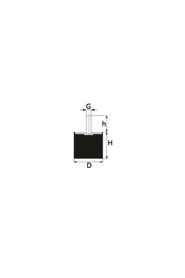 Titreşim Takozu D Tip Lastik Takoz Pullu 50x30-4 ADET - 2