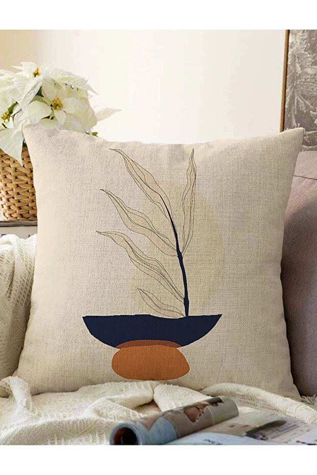 غطاء وسادة منسوج حديث بتصميم رقمي مطبوع عليه رسومات بوهو