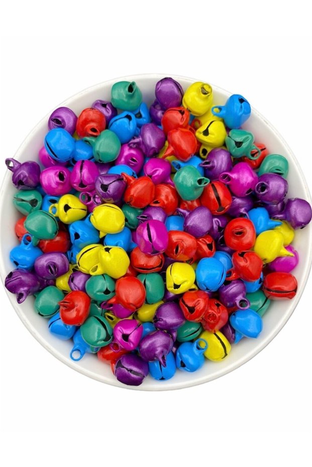 25 Pieces 12mm Mixed Color Handled Bell, Bell, Rattle, Metal Amigurumi Bell, Jewelry Accessory Making