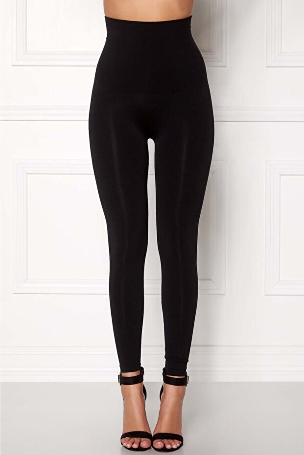 Women's Black High Waist Shaping Corset Leggings