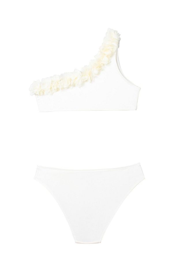 Kız Çocuk Güllü Tek Omuz Bikini - 2