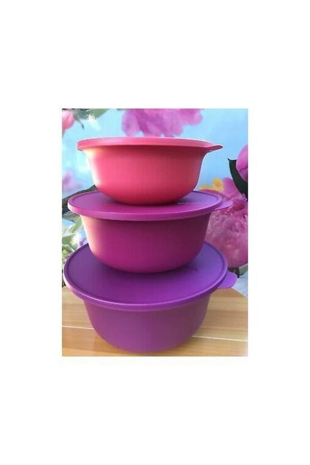 Aloha 3 Lü Set Saklama Servis Hazırlık Kabı 1 Lt,2 Lt Ve 4 Lt - 4