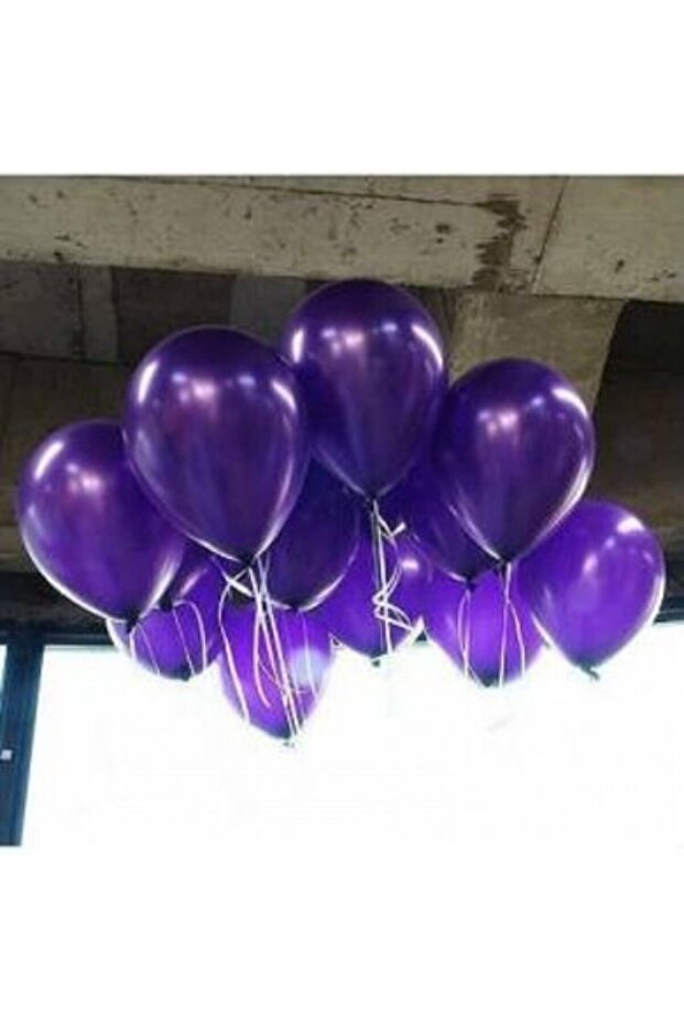 100 قطعة من البالونات الأرجوانية المعدنية