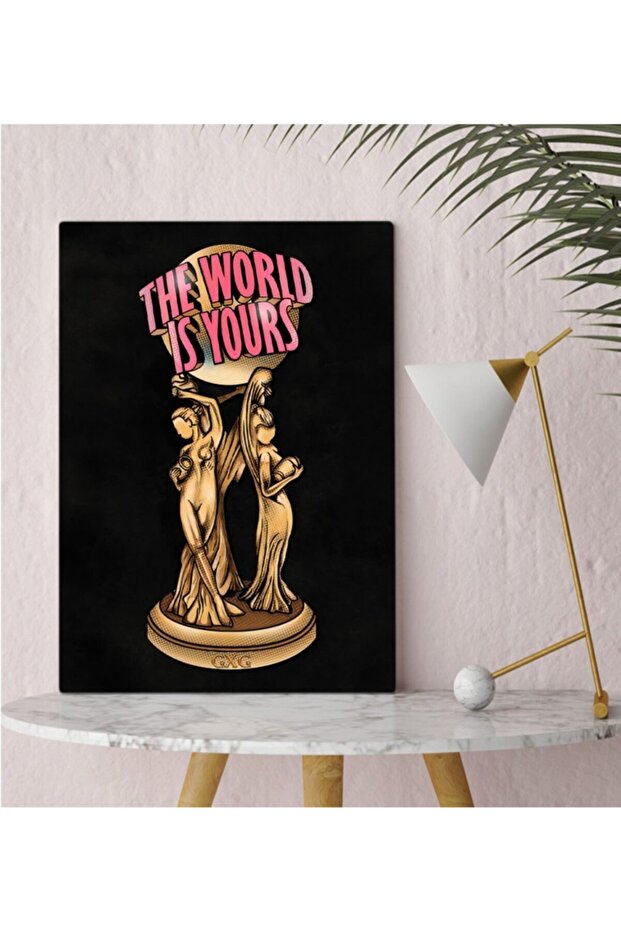 Gift The World Is Yours Designed Canvas Painting 30x50cm-2