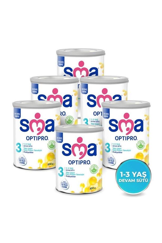 Sma 3 Optipro Probiyotik 1-3 Yaş Devam Sütü 800 Gr - 6 Lı - 1