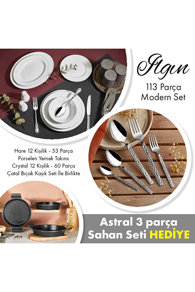 ILGIN - 113 Parça Modern Set - Crystal ÇKB - 1