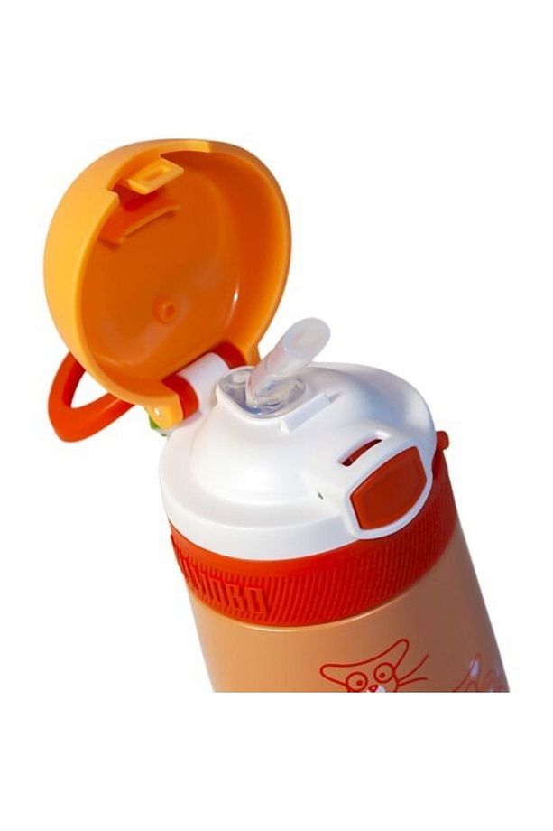 Shamobo 350 Ml Pipetli Çelik Matara Turuncu - 4