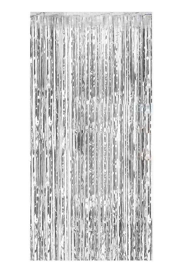 1Pc Silver Gray Door Wall Party Background Backdrop Glittery Glitter Adhesive Birthday Photography Curtain