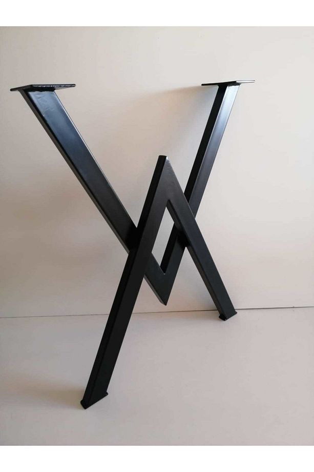 A New Start Masa Masif Ayak Metal Masa Ahşap Kütük Yemek Bilgisayar Masası Ayağı Retro[70 Cm] - 3