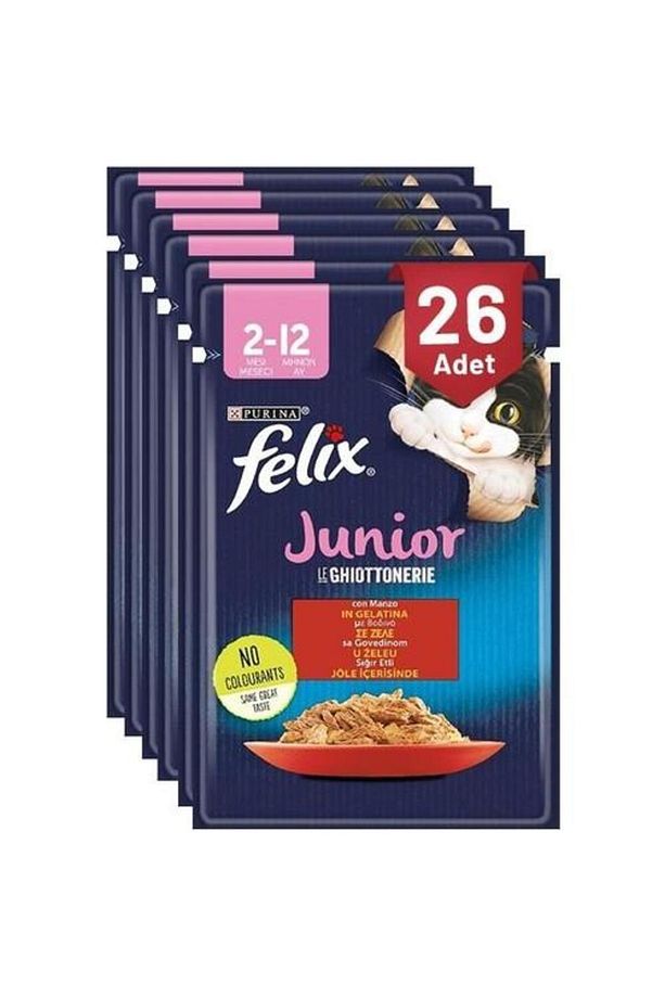 Felix Sığır Etli Yavru Kedi Yaş Maması 85 gr - 26 Adet - 1