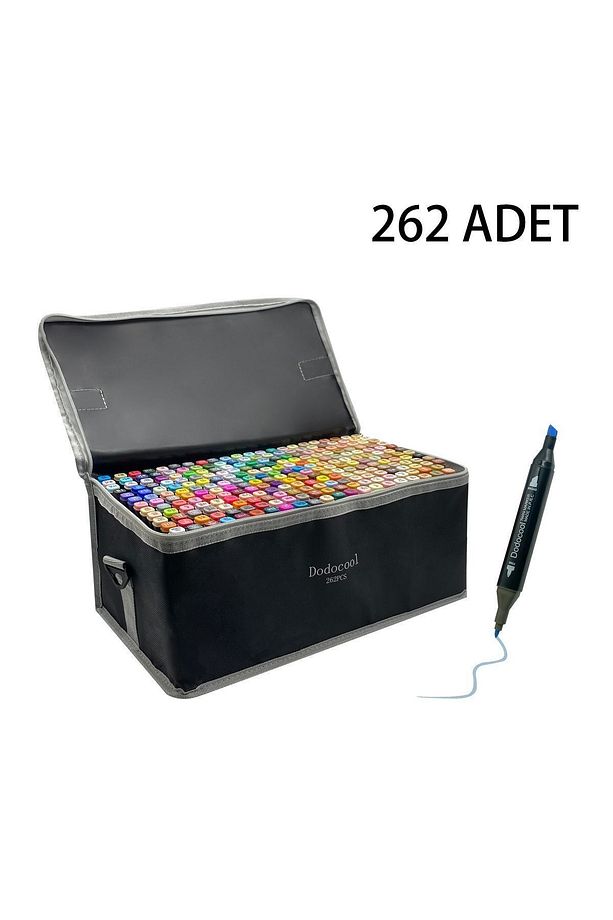 262’li Çift Uçlu Touch Marker Art Tasarım Kalem Seti İthal Ürün - 2