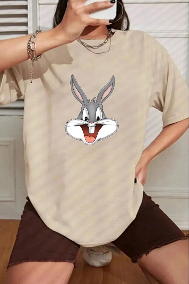 Unisex Buggs Bunny Printed Oversize T-shirt