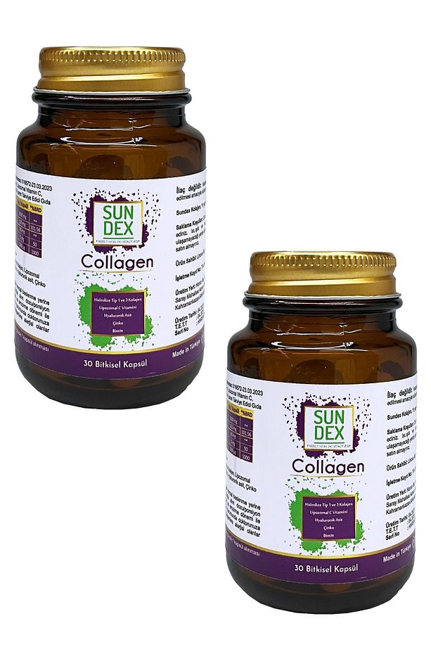 2’li Collagen Hidrolize Tip I-ııı Kolajen, Lipozomal C, Hyaluronik Asit, Çinko, Biotin 30 Kapsül - 2