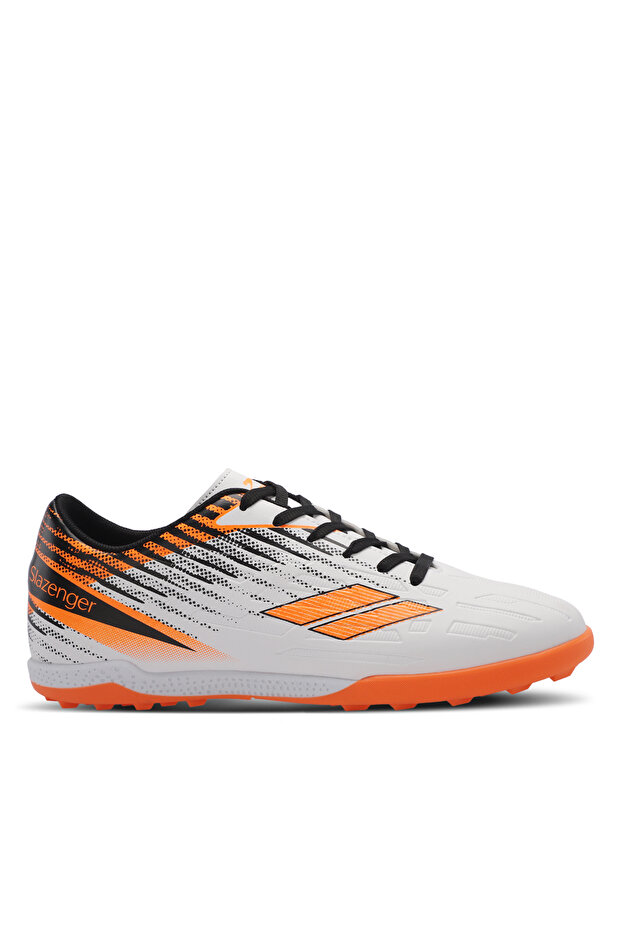Cambly Men's Astroturf White / Orange Football Shoes