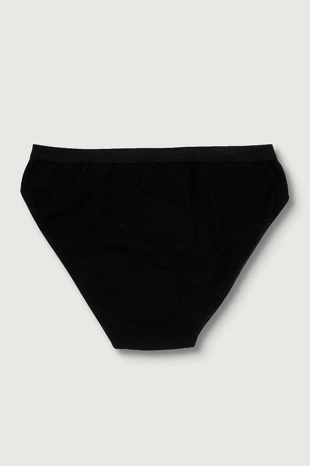 Kadın Siyah 3'lü Paket  Bikini Külot ELF568T0635CCM3 - 4