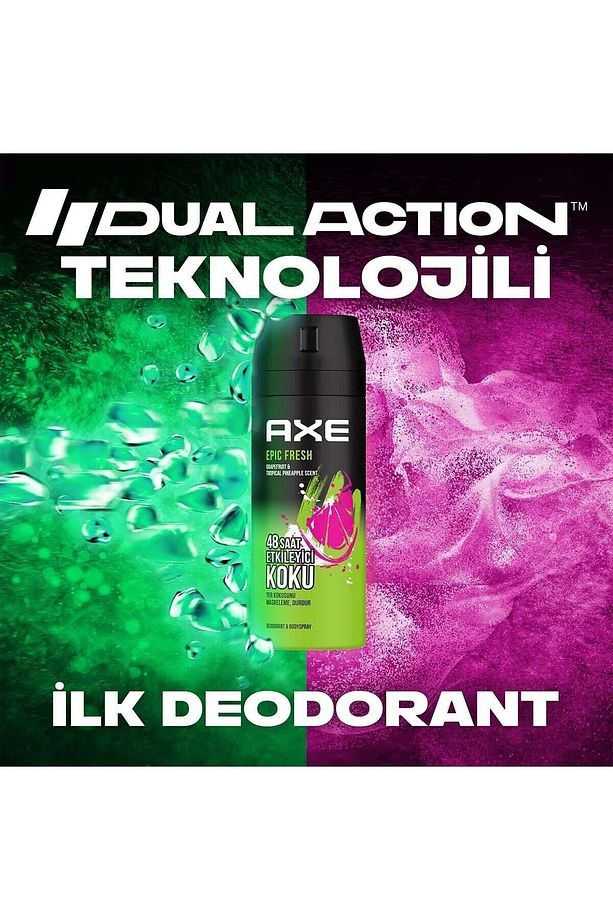 Erkek Sprey Deodorant Epic Fresh 48 Saat Etkileyici Koku 150 Ml X3 + Clear Men Şampuan 180 Ml - 5