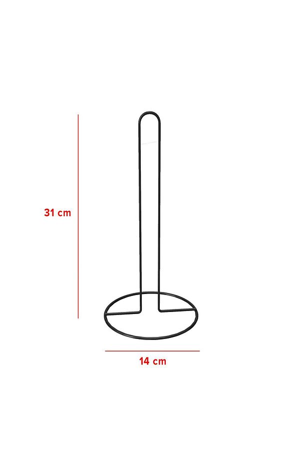 Dikey Havluluk Dikey Havlu Rafı Kağıt Havlu Rafı Rulo Havluluk Rulo Peçetelik Siyah - 4