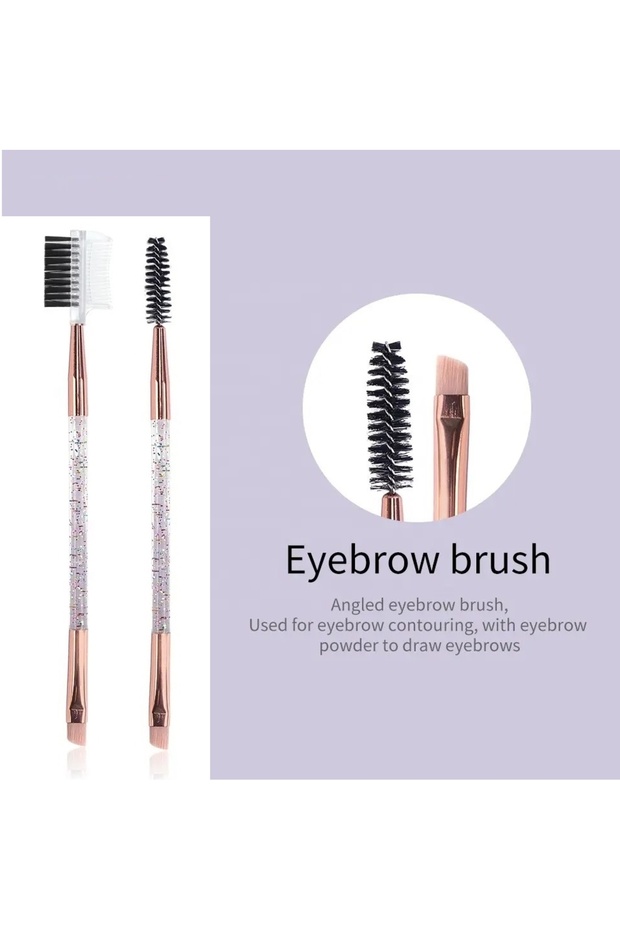 FRC05 Beauty - فرشاة مكياج للحواجب والرموش مزدوجة الجوانب 2 قطعة