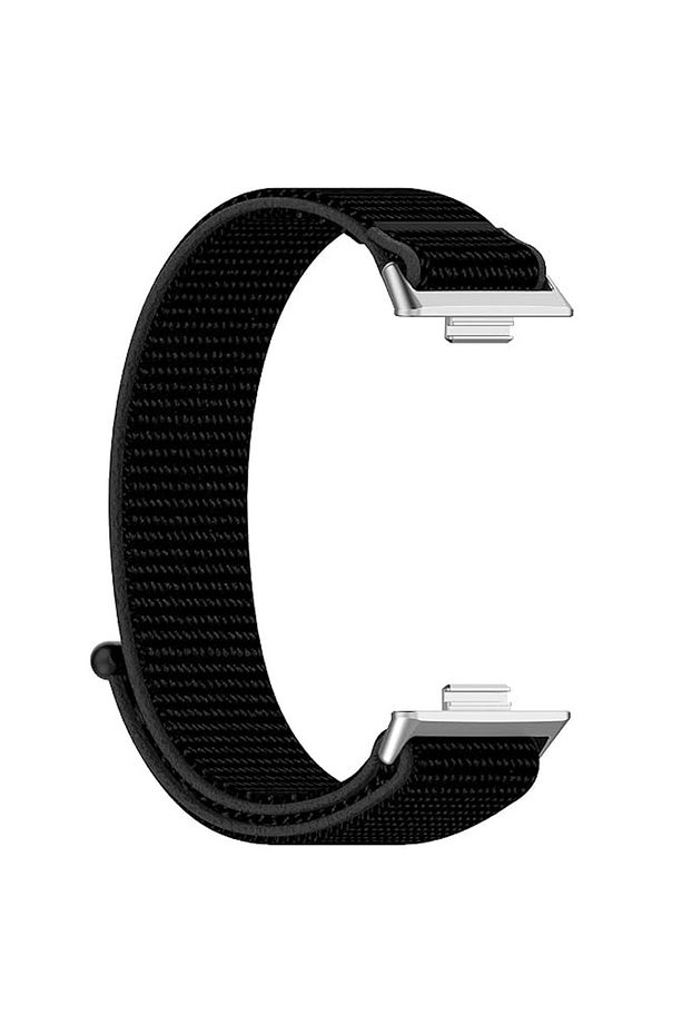 Huawei Watch Fit 3 Uyumlu Kordon Çırtçıtlı Kumaş Naylon Hasır Örgü Tasarım Renkli Silikon Yapışkanlı - 4