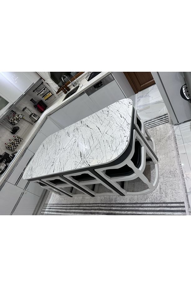 ADA MASA TAKIMI HİGH GLOSS ÜST 8 SANDALYELİ - 2